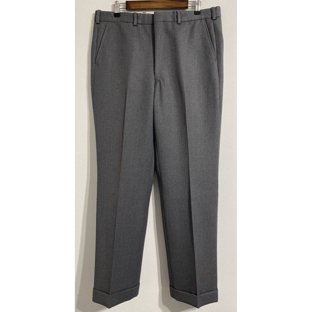 Brooks Brothers 346 Dress Pants Men's 36X32 Grey Professional Work Attire